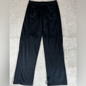 Adidas black cold climate sweatpants w/ drawstring, monochromic branding size 8.